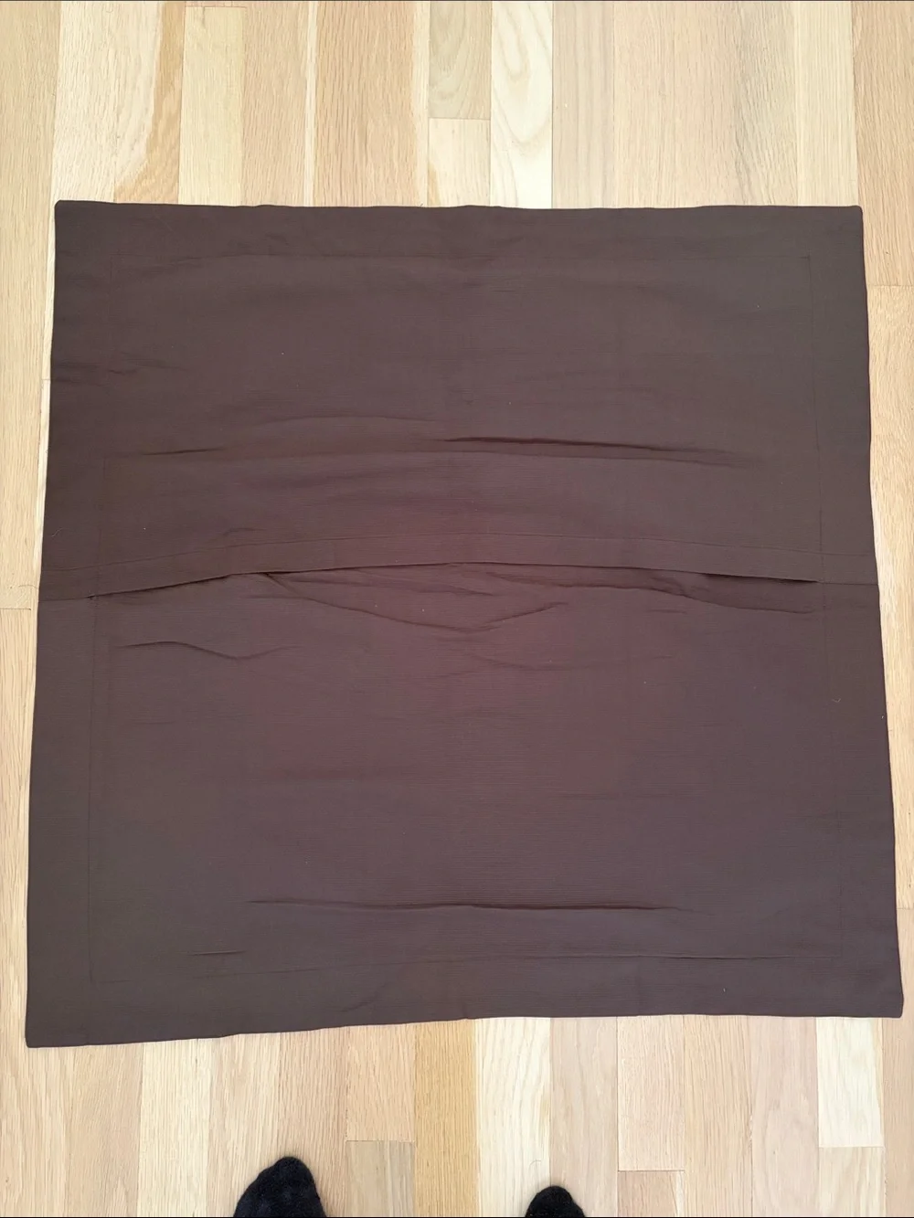 NWOT Restoration Hardware Pillow Cover- Brown ribbed fabric with White Bee Motif